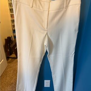 Ann Taylor Factory Winter White Tailored Dress Trousers